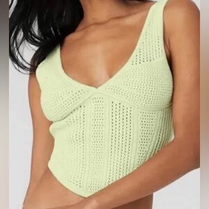 NWOT - alo yoga chase the sun tank in Iced Green Tea size small